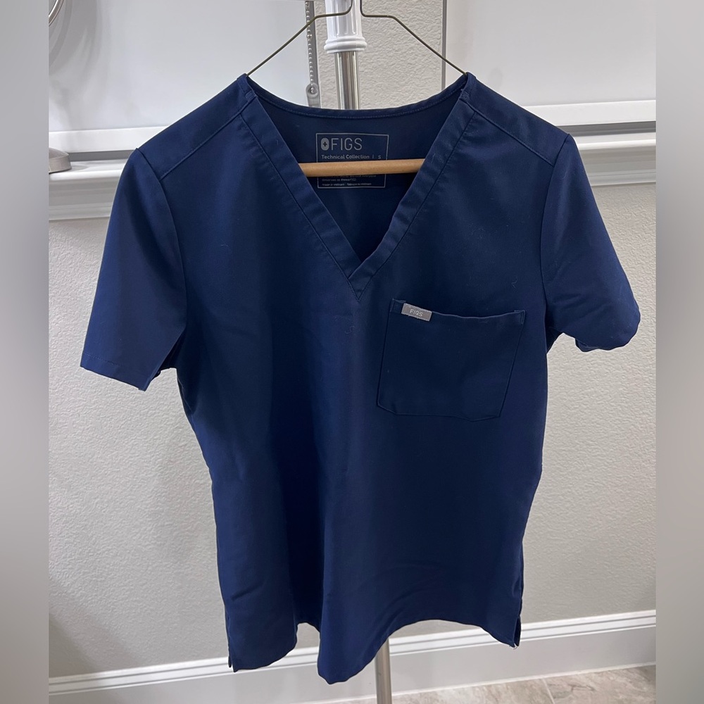 Figs Catarina Scrup Top - Navy Blue